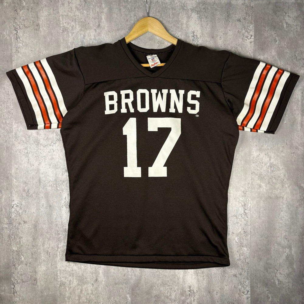 Vintage Rawlings Cleveland Browns NFL Jersey Brown Number 17 Mens Large 42-44